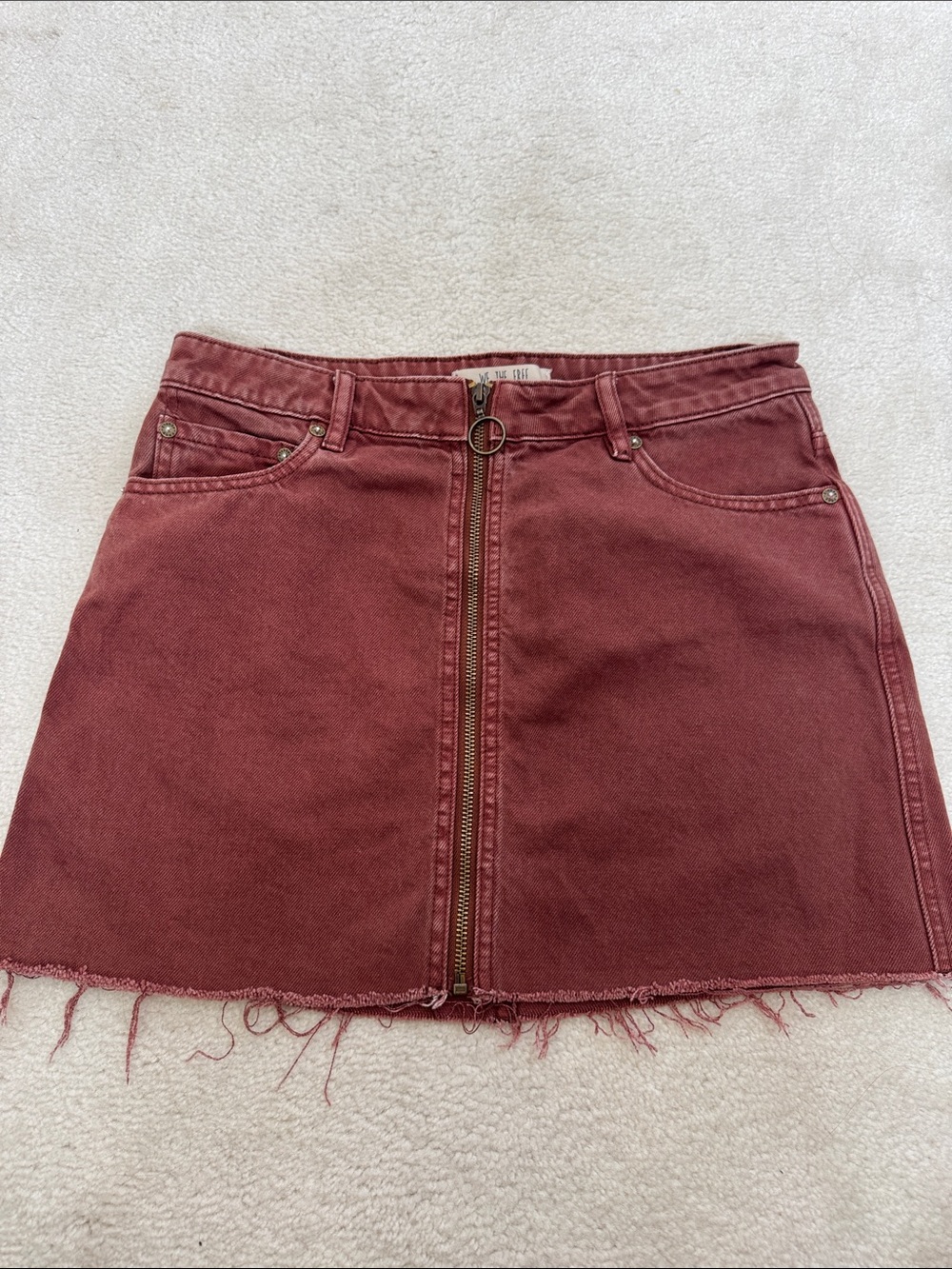 Free People Rust Orange Mini Skirt 27